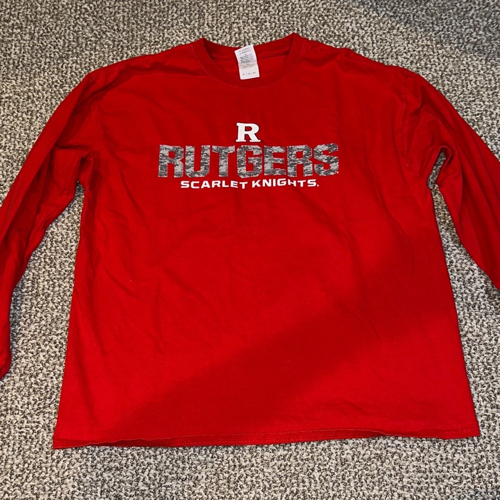 Men’s Rutgers Scarlet Knights Red Long Sleeve Shirt